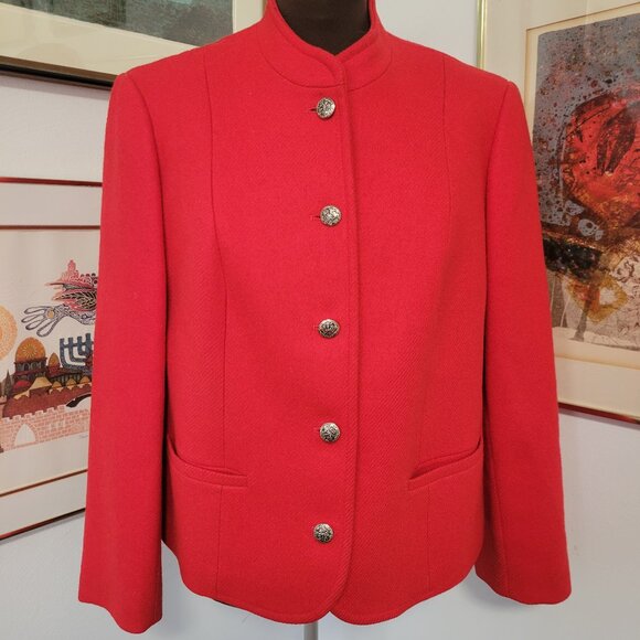 Vintage Pendleton 100% Wool Bolero Red Jacket - Picture 1 of 6